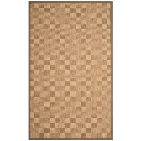 Safavieh 6 x 9 ft. Natural Fiber Power Loomed Medium Rectangle Area Rug, Maize and Grey NF141G-6